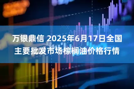 万银鼎信 2025年6月17日全国主要批发市场棕榈油价格行情